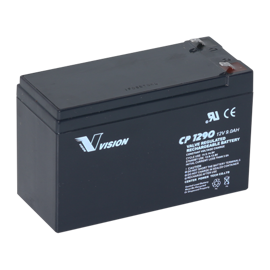 Vision CP1290 Blybatteri 12 volt 9,0Ah (F2 Terminal)